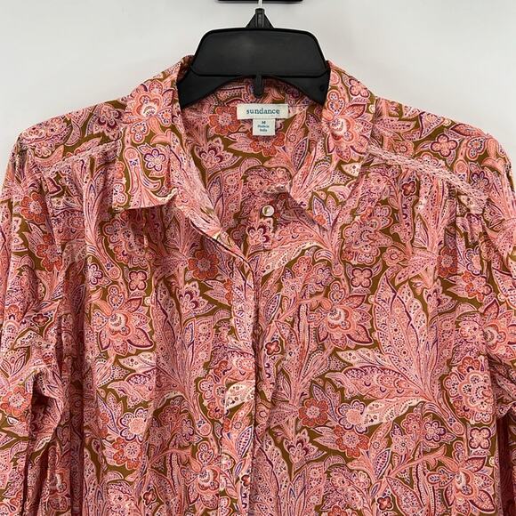 Sundance Poppy Bloom Pullover Shirt - Orange/Purple - Medium - Picture 2 of 7